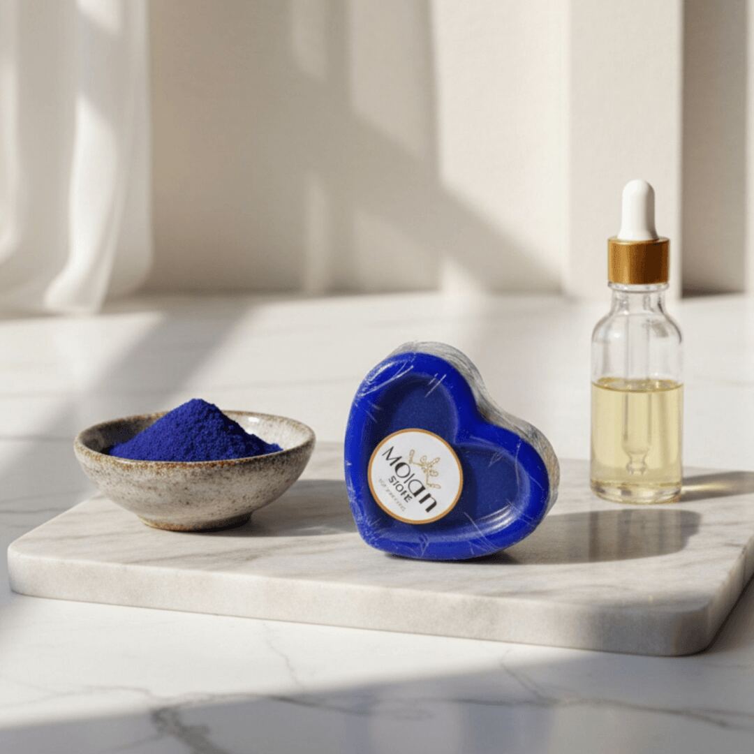 صابونة النيلة الزرقاء للتفتيح - Moroccan Blue Nila Soap